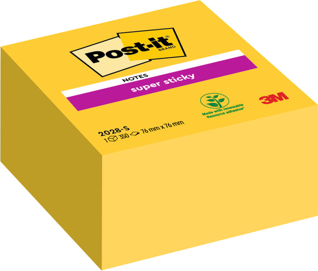 Post-it - Notizblock 2028 super klebrig 76x76mm gl