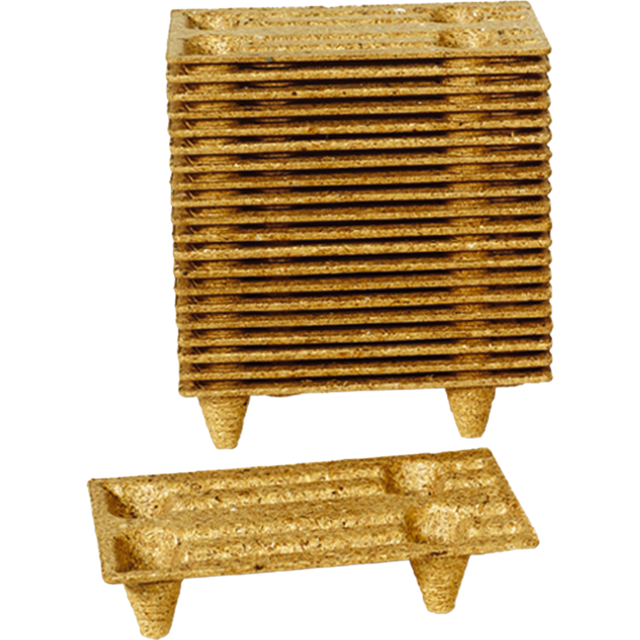 Presswood - Holzfaserpallet | Holz | 60x40x12cm | Braun | 1 Stücke