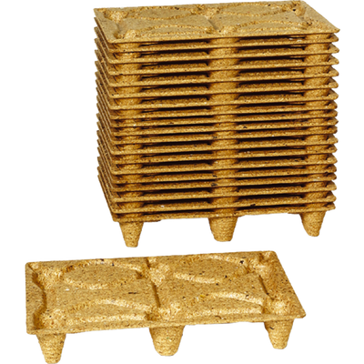 Pressholz - Holzfaserpalette | Holz | 80x60x12cm | braun | 1 Stk