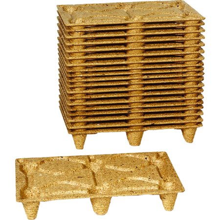 Pressholz - Holzfaserpalette | Holz | 80x60x12cm | braun | 1 Stk