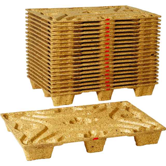 Presswood - Holzfaserpallet | Holz | 120x80x13,5 cm | Braun | 1 Stücke