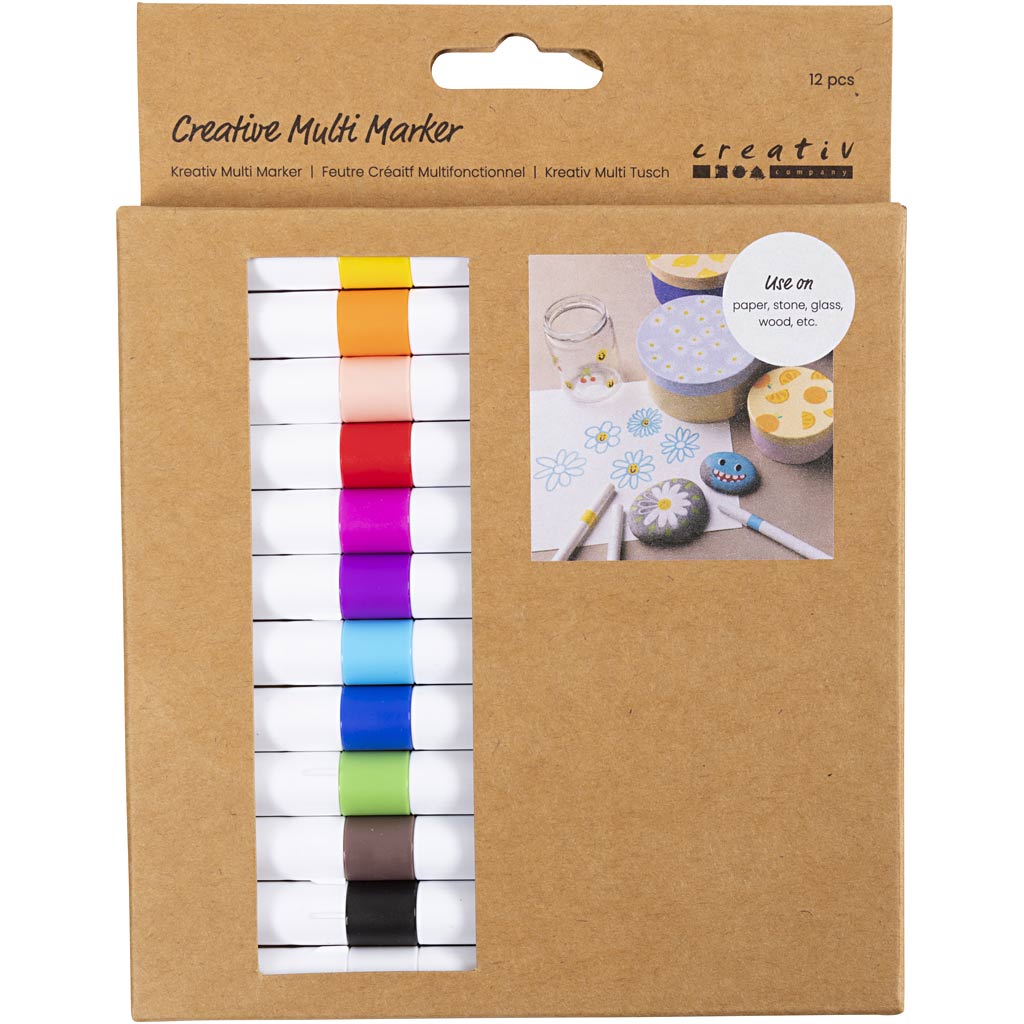 Creativ Company – Multimarker 4 mm, Set mit 12 Farben