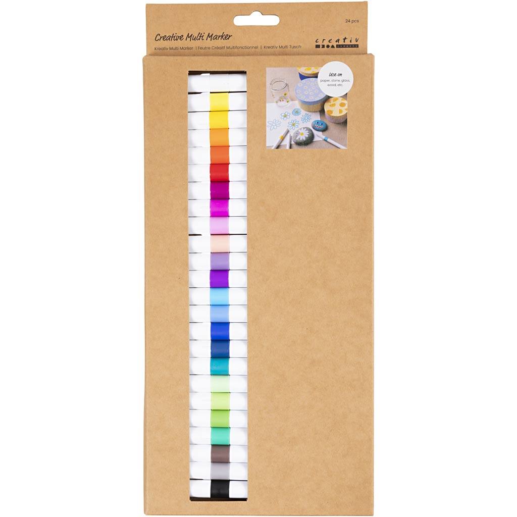 Creativ Company – Multimarker 4 mm, Set mit 24 Farben