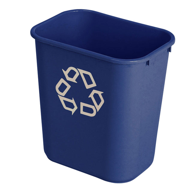 Handelsprodukte von Rubbermaid – Papierkorb, ohne Seitenbehälter, 26,6 Liter, blau
