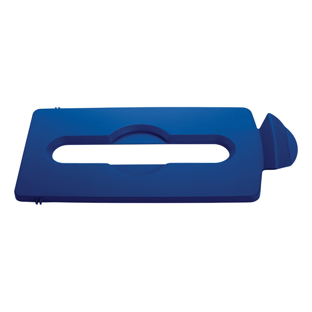 Abfalldeckel schlanker Jim Recyclestation Blau für Papier