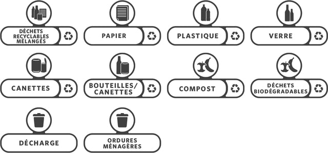 Etikett Set Slim Jim Recyclestation Französisch