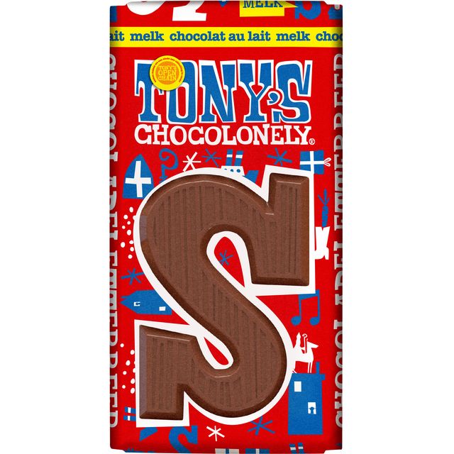 Tony's Chocolonely -  Chocoladeletter tonys chocolonely melk s 90 gram