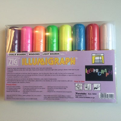 Klika-Chalkstift-Set 7-15 mm 1 Weiß 7 Farben