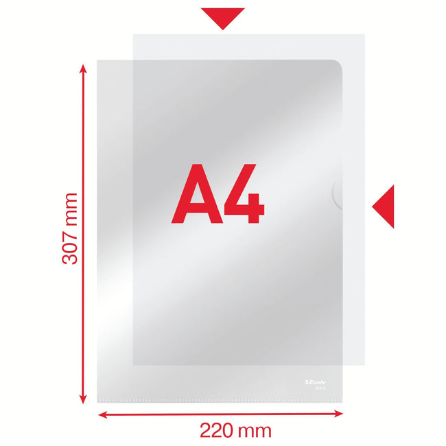 Esselte -  L-map  standaard copy safe pp a4 glashelder