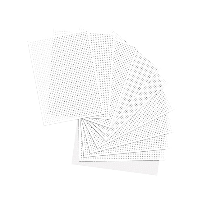 Folia Paper -  Borduurkaarten folia 17.5 x x24.5cm 300gr 40v wit