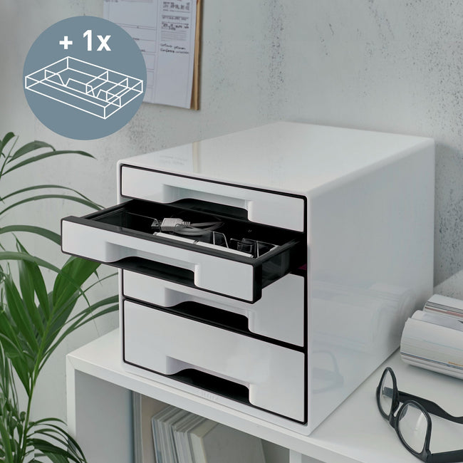 Leitz -  52521001 bureaulade-organizer Kunststof Zwart, Wit