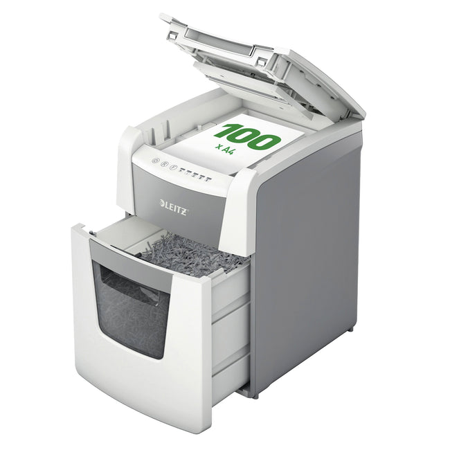 Leitz -  80120000 papiervernietiger Microversnippering 55 dB 22 cm Grijs, Wit