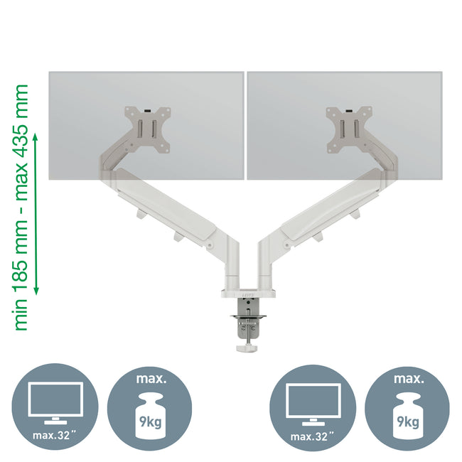 Leitz -  65370085 flat panel bureau steun 81,3 cm (32) Grijs