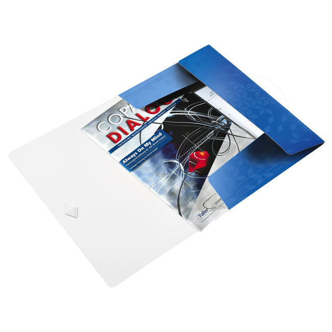 Leitz -  Elastomap  wow a4 3 klep pp blauw | 10 stuks