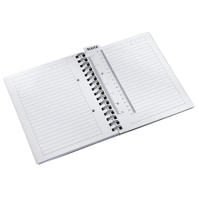 Leitz -  Notitieboek  wow a5 lijn spiraal pp wit | 6 stuks