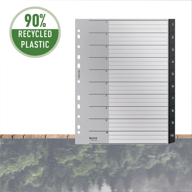 Leitz -  Tabblad  recycle a4 1-10 extra breed pp | 10 stuks