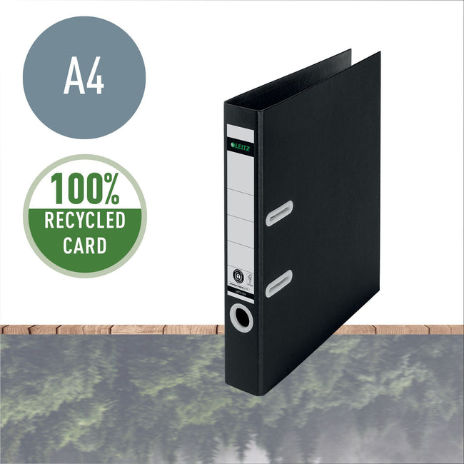 Leitz -  Ordner  recycle 180° 50mm karton a4 zwart | 420 stuks