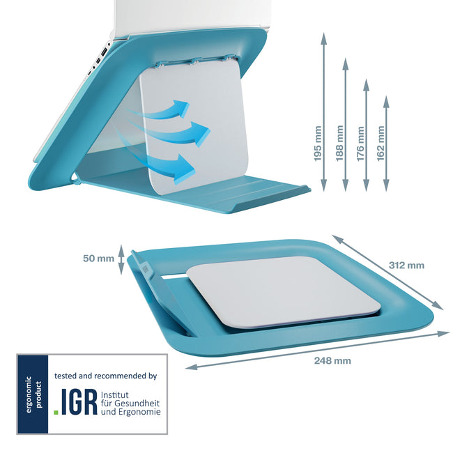 Leitz -  Laptopstandaard  ergo cosy blauw | 6 stuks