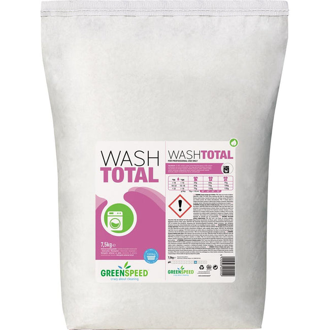 Greenspeed - Wash Total Waschpulver, 214 Wäschen, 7,5 kg Beutel