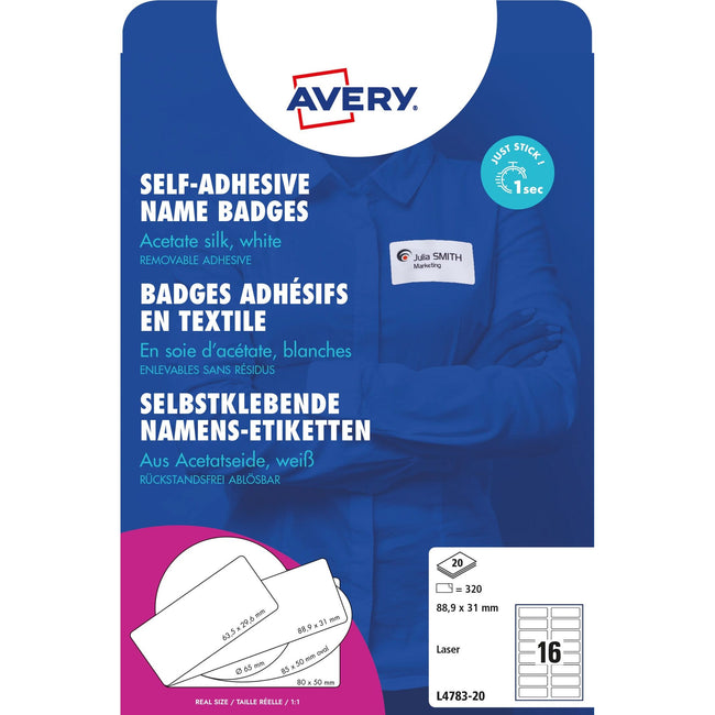 Avery -  Naambadge  l4783-20 88.9x31mm 320st