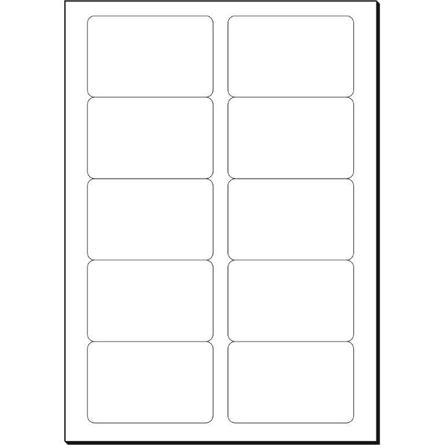 Sigel -  Visitekaart  85x55 blanco 225gr ronde hoek wt | 10 stuks