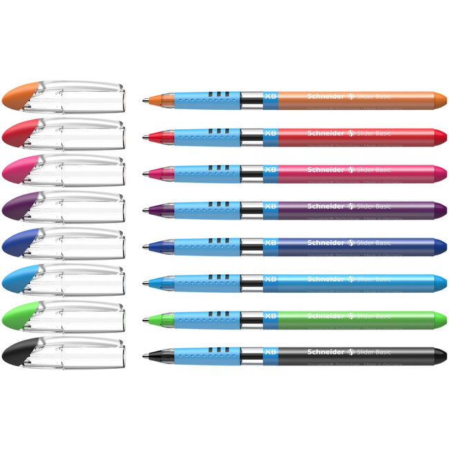 Schneider -  Rollerpen slider basic colours xb 8st assorti | 10 stuks