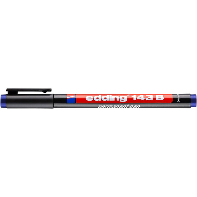 Edding -  Viltstift  143 schuin 1-3mm blauw | 10 stuks