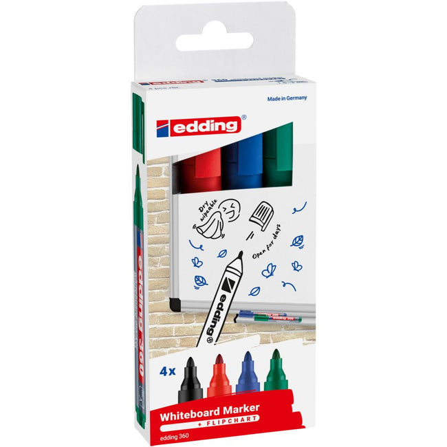 Edding -  Whiteboardmarker  360 rond 1.5-3mm ass | 10 stuks