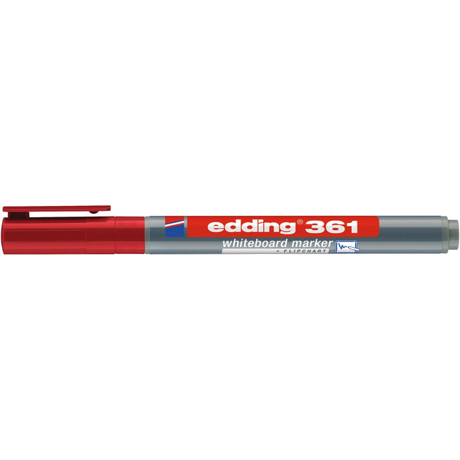 Edding -  Whiteboardmarker  361 rond 1mm rood | 10 stuks