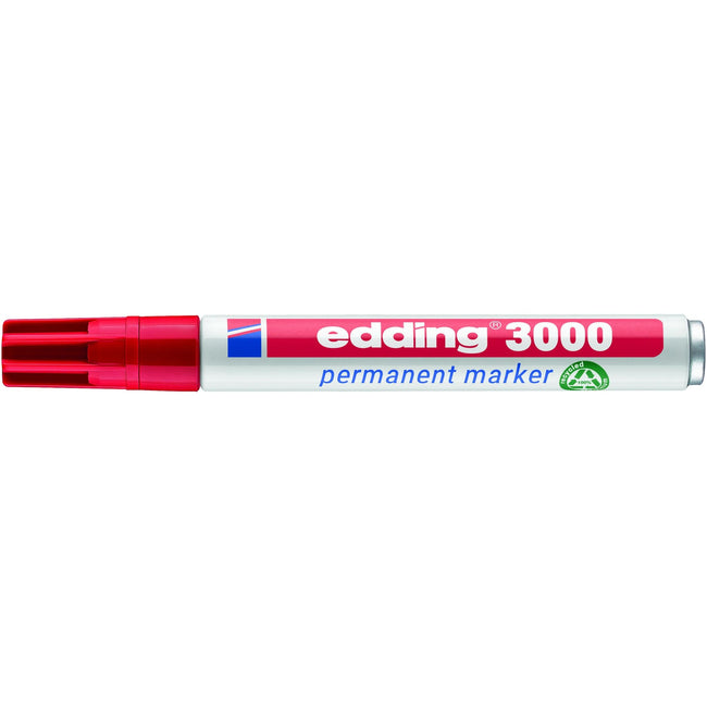 Edding -  Viltstift  3000 rond 1.5-3mm rood | 10 stuks
