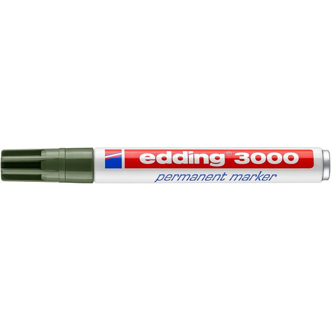 Edding -  Viltstift  3000 rond 1.5-3mm olijfgroen | 10 stuks