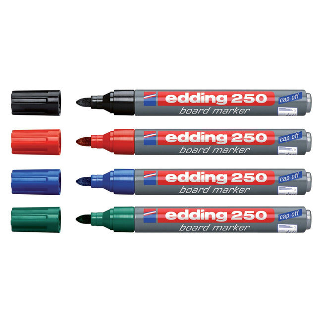 Edding -  Whiteboardmarker  250 rond 1.5-3mm ass | 10 stuks