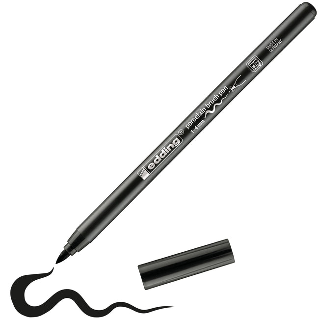 Edding -  Brushpen  4200 porselein zwart | 10 stuks