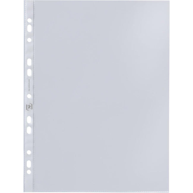 Oxford - Ausstellungstasche, A4, aus glasklarem PP, 11-Loch-Perforation, 50 Mikron, Packung à 100 Stück