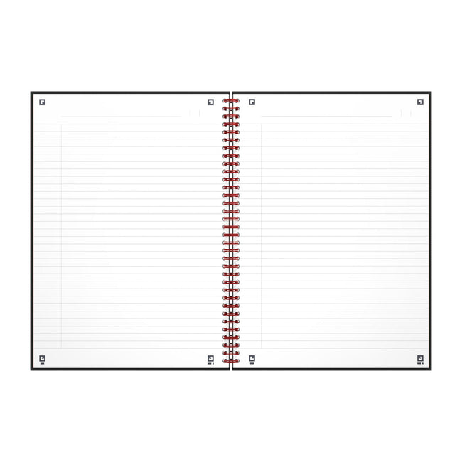 Oxford -  Spiraalblok oxf black en red a4 lijn 140pag 80gr