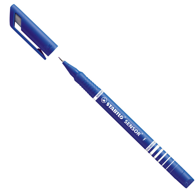 Stabilo -  SENSOR, Fineliner, Fijn 0.3 mm, Met Meeverende Schrijfpunt- blauw, per stuk