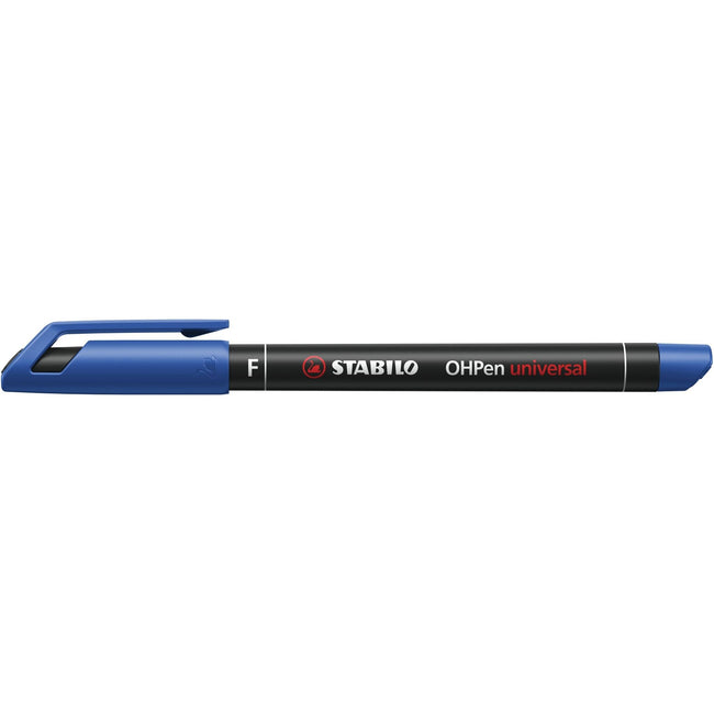 Stabilo -  OHPen, permanent marker, fine 0.7 mm, blauw, per stuk | 10 stuks