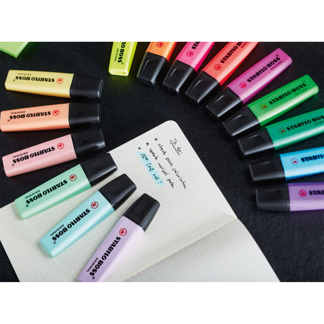 Stabilo -  Markeerstift boss 70/24 geel blister | 10 stuks
