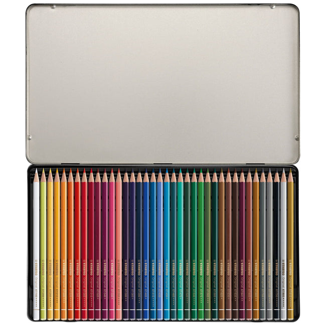 Stabilo -  Original, kleurpotlood, voor haarfijne lijnen, met elastische kern, metalen etui met 38 kleuren