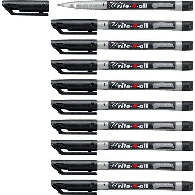Stabilo -  Write-4-all, permanent marker, superfine, zwart, per stuk