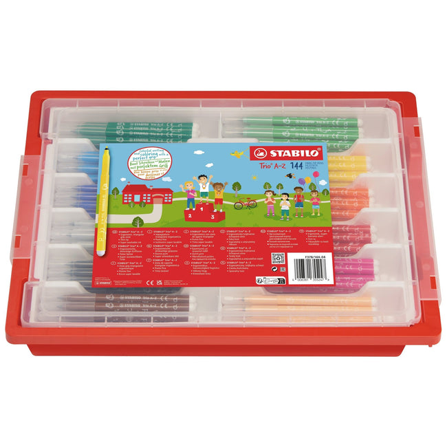 Stabilo -  Viltstift trio a-z 378 144st assorti