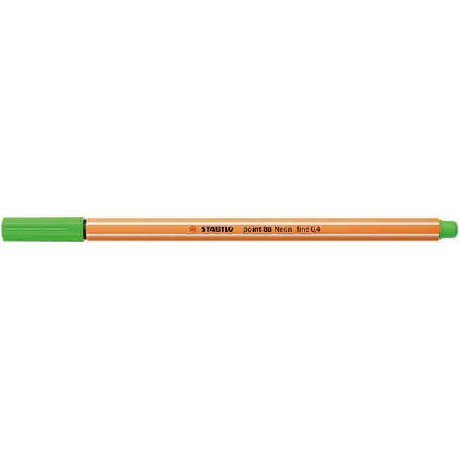 Stabilo -  point 88, premium fineliner 0.4 mm, neon groen, per stuk