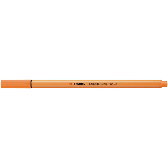 Stabilo -  point 88, premium fineliner 0.4 mm, neon oranje, per stuk