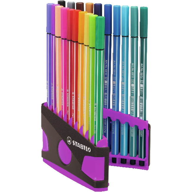 Stabilo -  Viltstift pen 68/20 antrac/roze etui 20st | 10 stuks