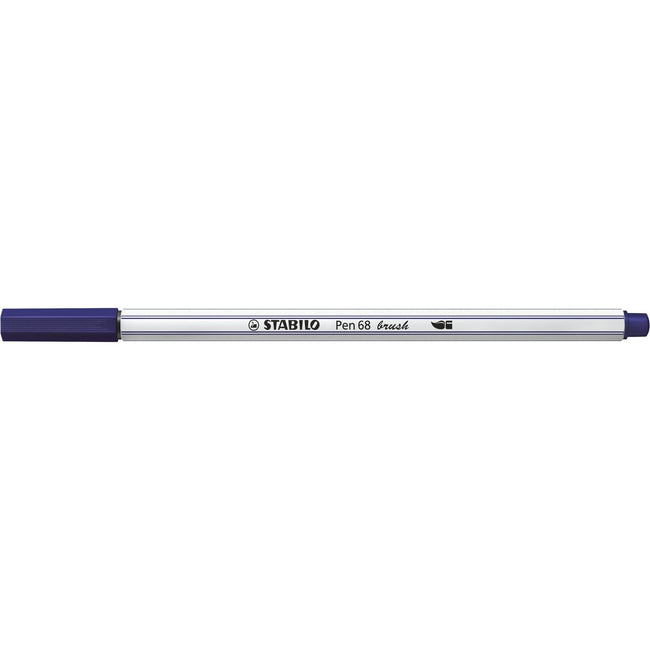 Stabilo -  Pen 68 brush, premium brush viltstift, pruissisch blauw, per stuk
