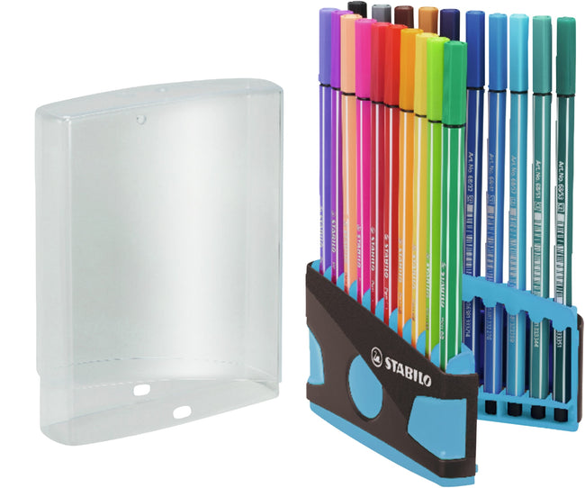 Stabilo -  Viltstift pen 68/20 antrac/turq etui 20st | 10 stuks