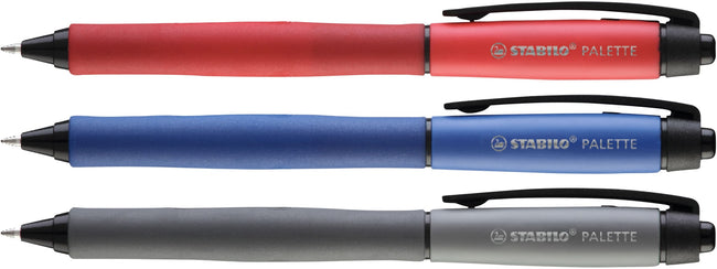 Stabilo -  PALETTE, rollerball met drukmechanisme, blauw, lijnbreedte F (0.4 mm), 10 stuks, blauw schrijvend | 10 stuks