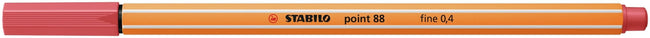 Stabilo -  point 88, premium fineliner 0.4 mm, roestig rood, per stuk