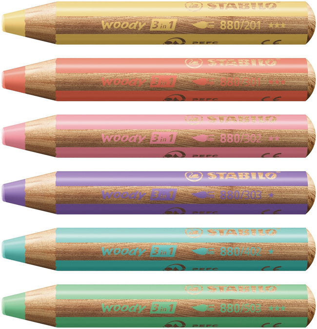 Stabilo -  Kleurpotlood 880 woody 3 in 1 6st pa ass | 5 stuks