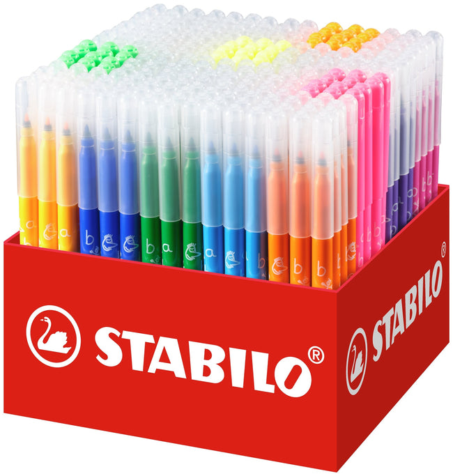 Stabilo -  Trio A–Z viltstift Fijn Abrikoos (kleur), Blauw, Karmijn, Donkergrijs, Groen, Grijs, Oker, Oranje, Violet, Ge